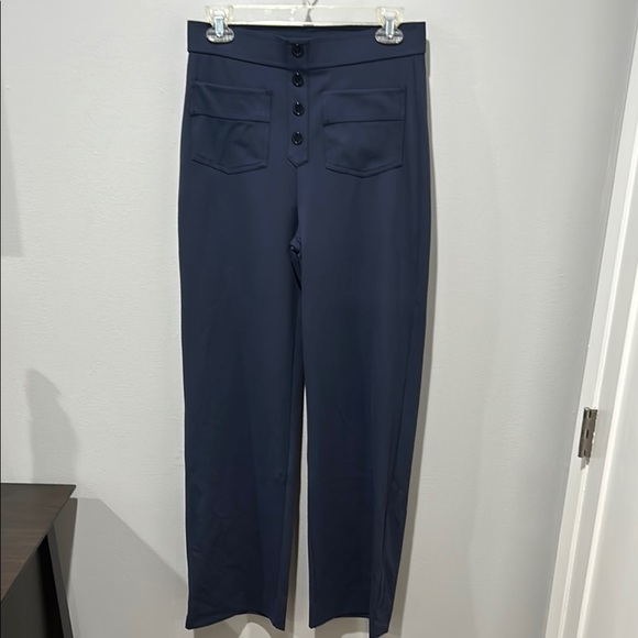 Halara Navy Blue High-Waisted Trousers - Picture 1 of 3